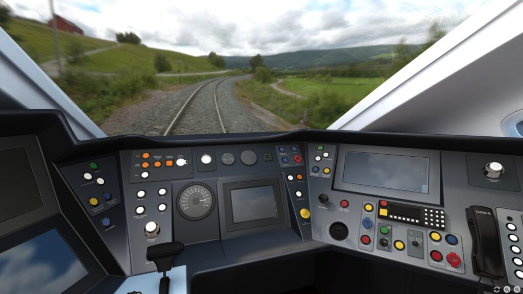 interaktywna aplikacja 3d edukacyjna techniczna koleje panstwowe kabina maszynisty VR