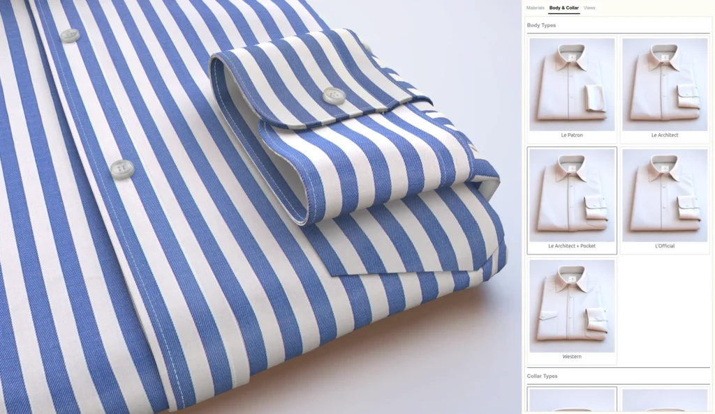 interaktywny konfigurator 3d moda męska personalizacja produktów
