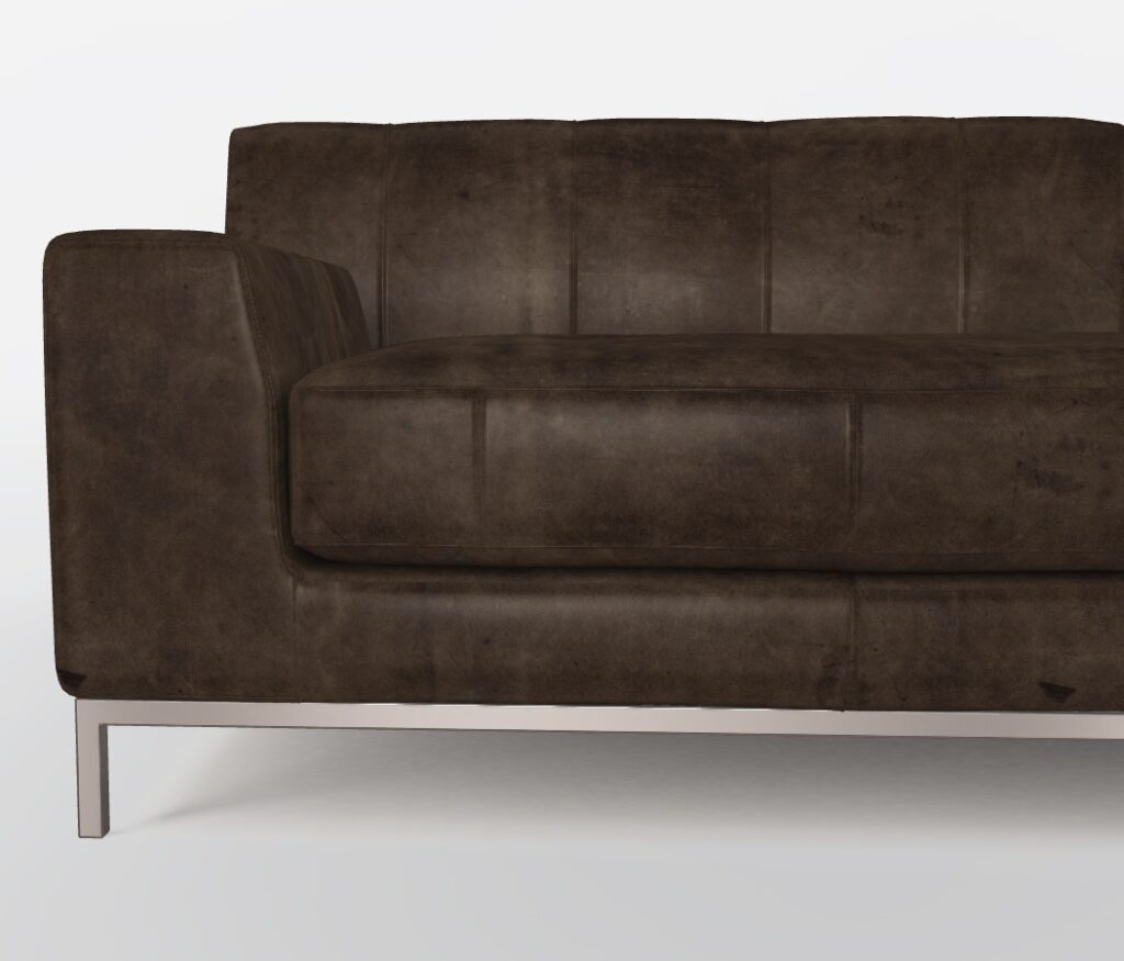 interaktywny konfigurator 3d meble sofa skora brąz