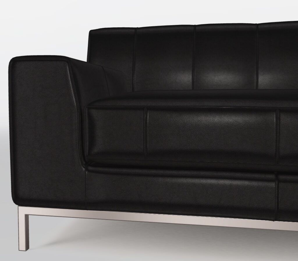 interaktywny konfigurator 3d meble sofa skora czarna