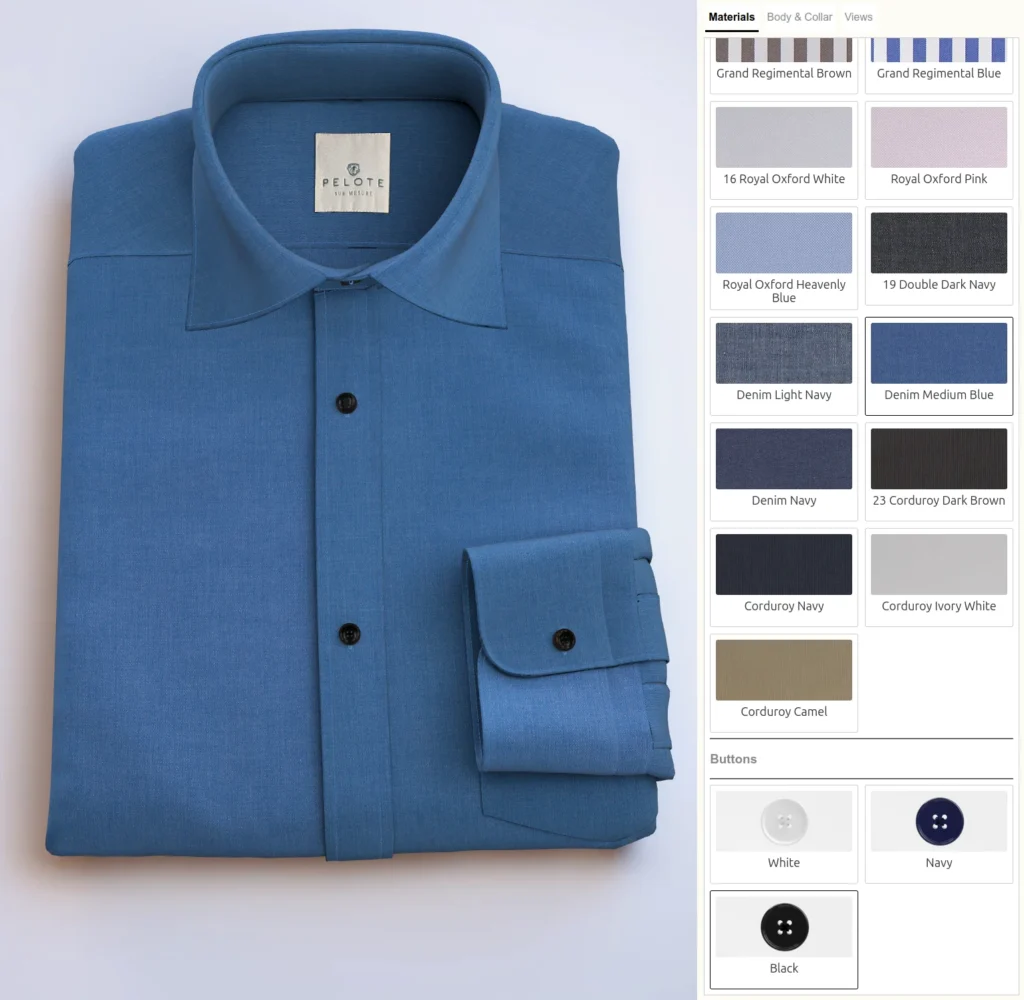 interaktywny konfigurator 3d moda męska personalizacja produktów koszula