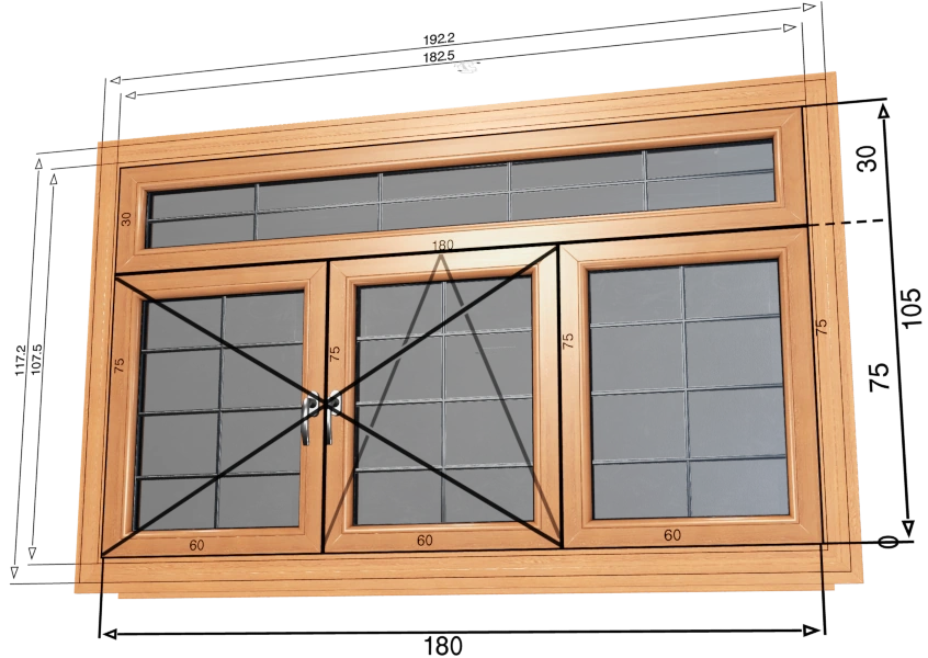 interaktywny konfigurator okien 3d personalizacja okien drewnianych dębowych na zamówienie i na miarę 3+1