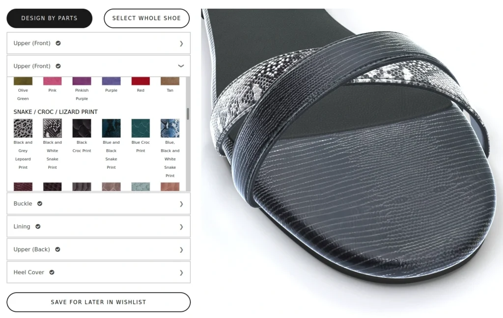 interaktywny konfigurator butów 3d personalizacja na miarę sklep ecommerce